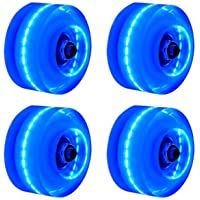 Los mejores  - Urstory1 4 ruedas luminosas para patines rodillos- ruedas de patinaje cuádruple- ruedas de patinaje versátiles con…